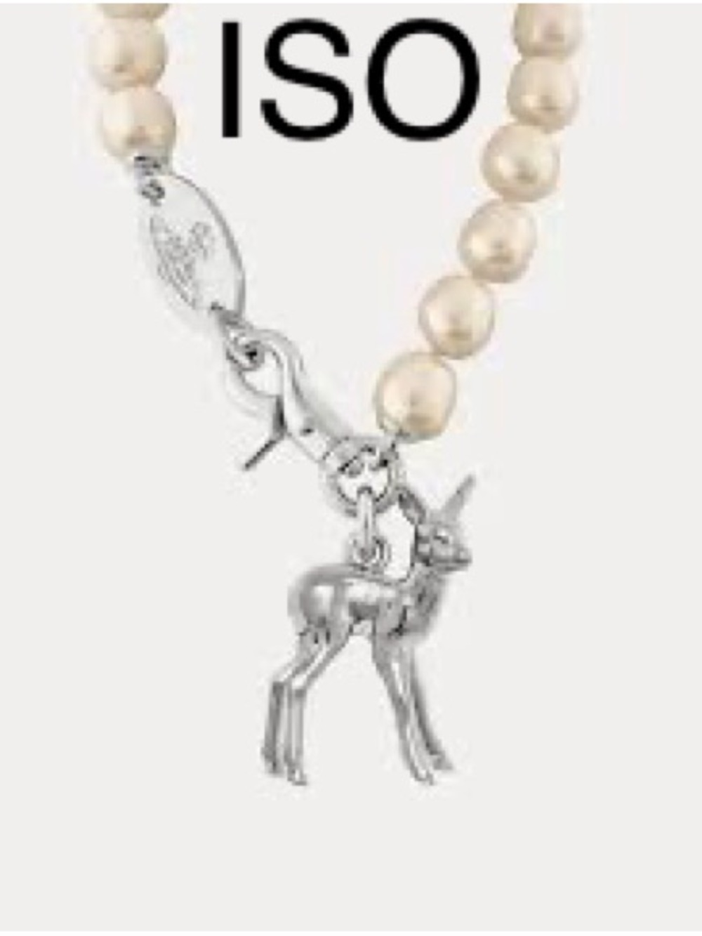 Vivienne Westwood Monette Silver Deer Necklace
